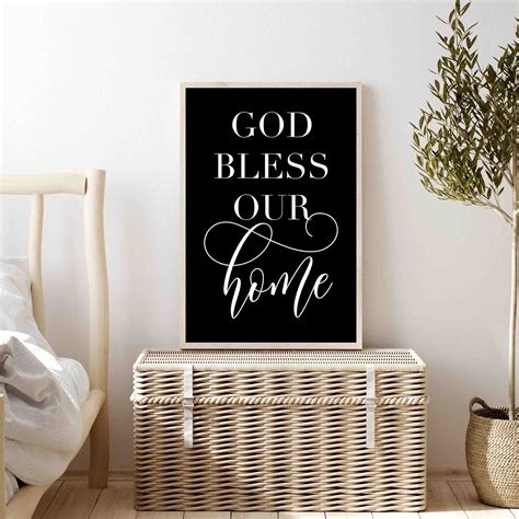 God Bless Our Home Quote Digital Download Wall Art Spiritual - Etsy