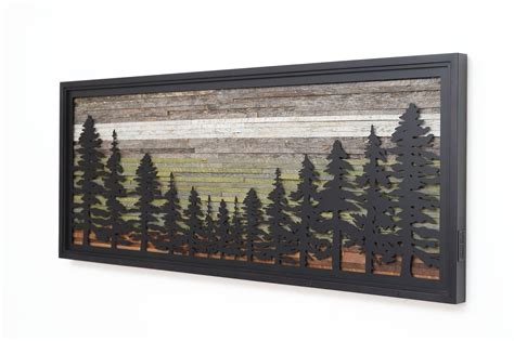 Pine Tree Forest: Wood & Metal wall art – CRAIG FORGET