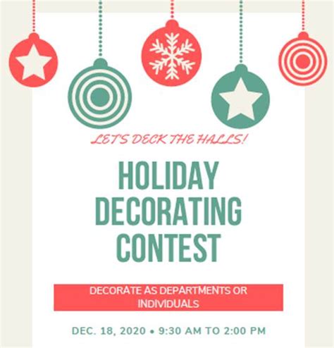 Christmas Cubicle Decorating Contest Flyer | Shelly Lighting