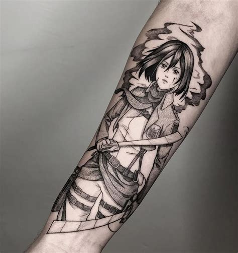 Mikasa-Ackerman Tattoo em 2021 | Tatuagens de anime, Tatuagem, Designs de tatuagem