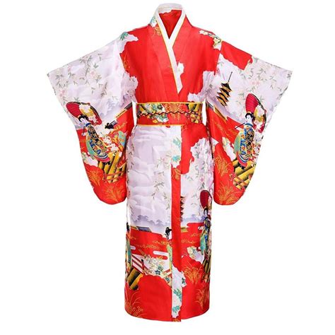 2021 Traditional Japanese Women Kimono Printed Yukata Bath Robe Vintage ...