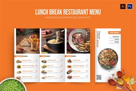 Lunch Break Restaurant Menu | Etsy