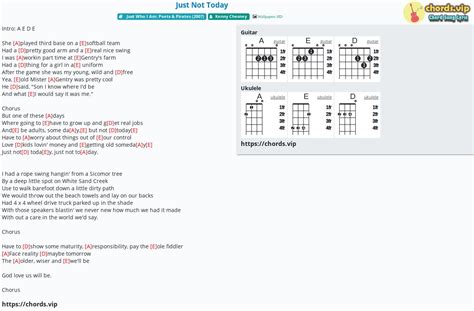 Chord: Just Not Today - Kenny Chesney - tab, song lyric, sheet, guitar, ukulele | chords.vip