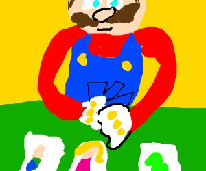 "Mario, go fish!" - Drawception