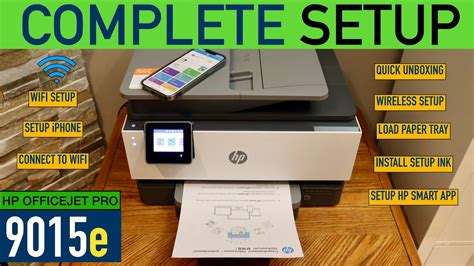 HP OfficeJet Pro 9015e Setup, Unboxing, Complete setup, Install Ink ...