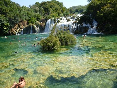 Amazing green water under a waterfall. | Croatia national park, Plitvice lakes national park ...