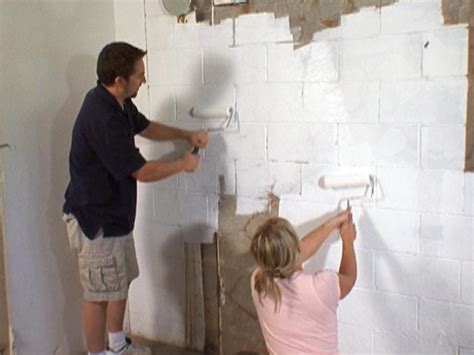 How to Waterproof a Cinderblock Wall | Waterproofing basement, Basement walls, Concrete block walls