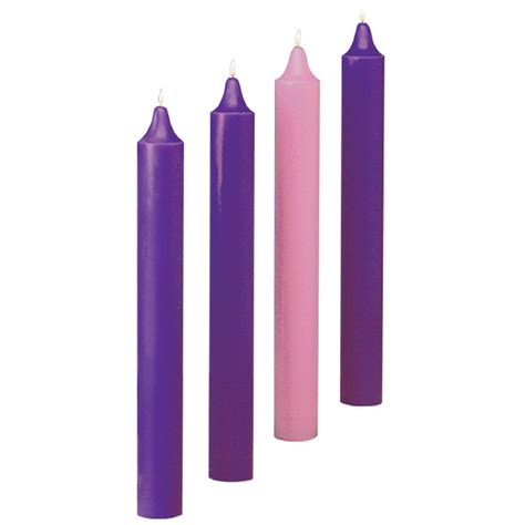 Root Advent Candle Set 1 1/2" x 17 1/2" 3 Purple/1 Rose All Purpose End - Catholic Purchasing ...