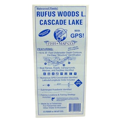 Fish-N-Map Rufus Woods Cascade Lake Map