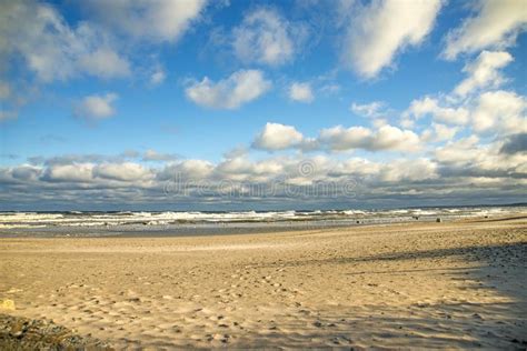 Beach of the Baltic Sea in Poland Stock Image - Image of empty, bleu ...