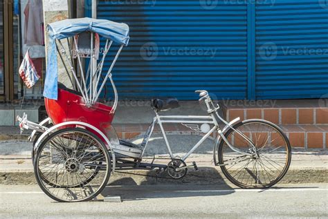 Old bike rickshaw rikshaw trishaw in Don Mueang Bangkok Thailand ...