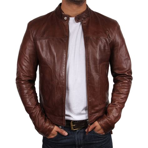 Men's Brown Leather Jacket - Asasin