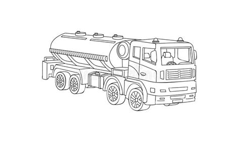 Fuel Tanker Truck Sketch Stock Illustrations – 171 Fuel Tanker Truck ...