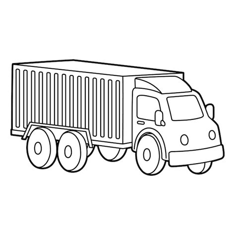 Premium Vector | Truck Coloring Page Isolated for Kids