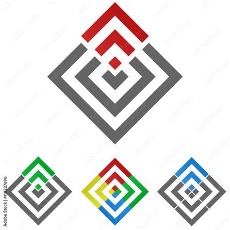 Square logo design set Stock Vector | Adobe Stock