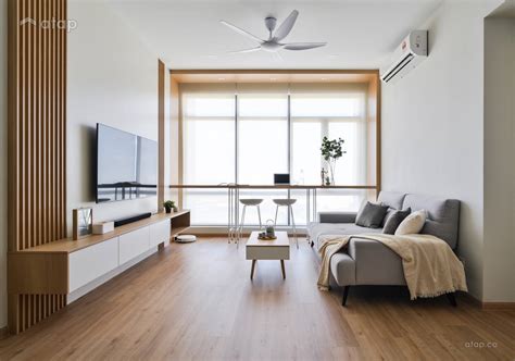 Minimalistic Zen Living Room condominium design ideas & photos Malaysia | Atap.co