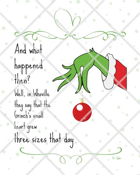 The Grinch Heart Grew Quote - Helena Stephannie