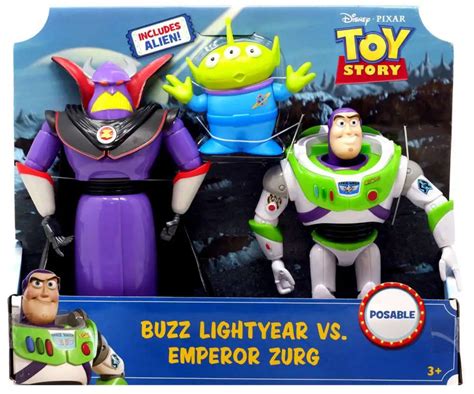 Toy Story 4 Buzz Lightyear vs. Emperor Zurg with Alien Posable Action ...