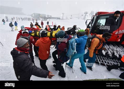 (2/1/2023) Locals carries the body of famed Poland skier at the ...