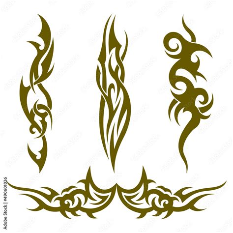 tribal tattoo and flame tattoo collection set Stock Vector | Adobe Stock