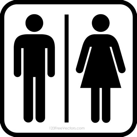 Male Female Restroom Symbols Free Vector by 123freevectors on DeviantArt