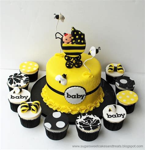 Bumble Bee Baby Shower Cake...not to crazy about the topper Bee Cakes, Cupcake Cakes, Cupcake ...