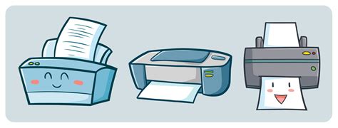 Funny printers in cartoon style 6834214 Vector Art at Vecteezy