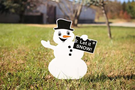 Snowman Lawn Decor Yard Signs Christmas Lawn Sign | Etsy