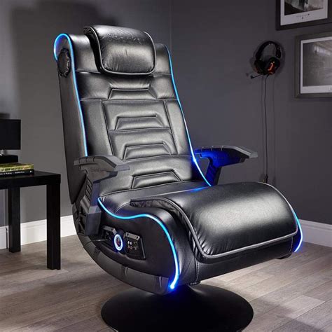 X-Rocker Evo Pro 4.1 Multi-Stereo Sound Gaming Chair with LED RGB Edge Lighting, Speakers ...