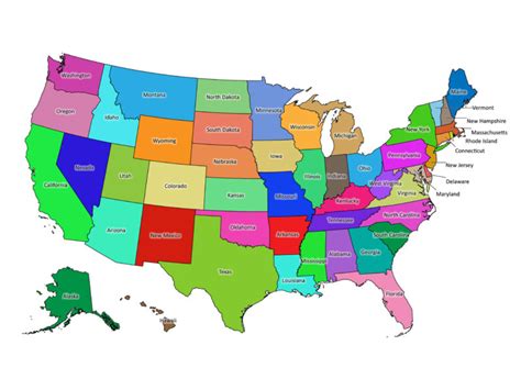 United States labeled map | Labeled Maps