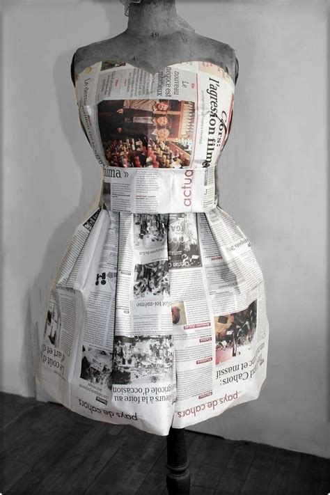 Stylisme et mode : Robe en papier journal - Fashion Design : Newsprint's dress | Robe en papier ...