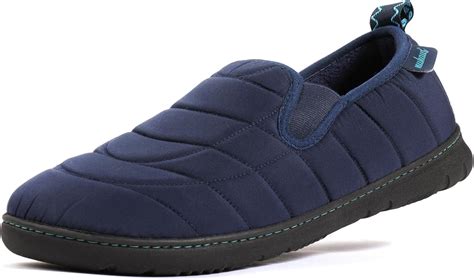 Amazon.com | Nuhaus Men's SKI Loafer Slippers with Comfort Memory Foam, Slip On Indoor Outdoor ...