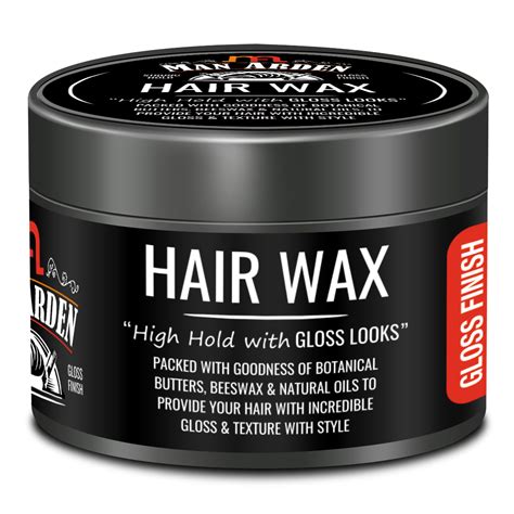 Man Arden Hair Wax Shine – Styling with Strong Hold & Gloss Finish ...