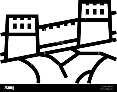 great wall of china line icon vector illustration Stock Vector Image & Art - Alamy
