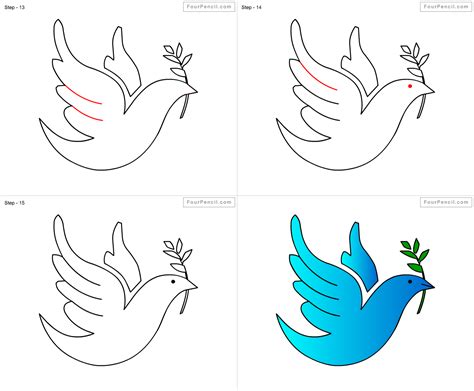 How to Draw a Peace Dove Easy - Barde1950 Aging1972