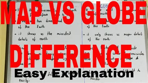 Map vs Globe|Difference between map and globe|Map and globe difference|Globe and map difference ...