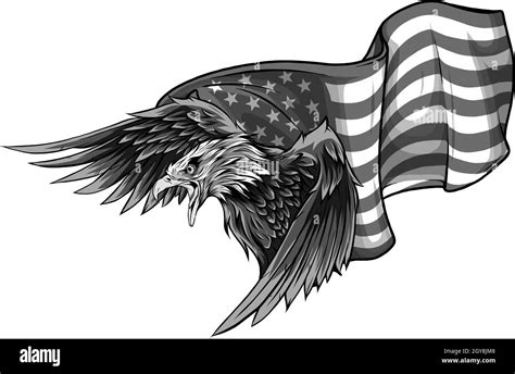 Bald eagle flag tattoo hi-res stock photography and images - Alamy