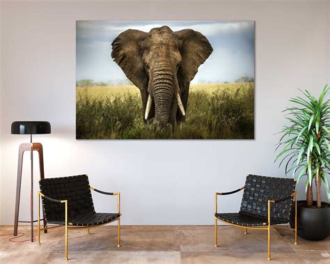 Elephant Wall Prints Art Decor Elephant Painting on Canvas Art | Etsy