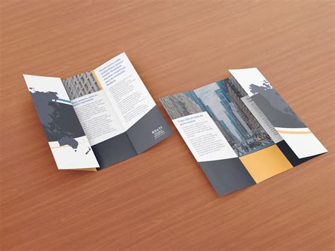 8.5 X 11 Double Gate Fold Brochure Mockups On Vectogravic Design