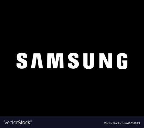 Samsung brand logo phone symbol name white design Vector Image