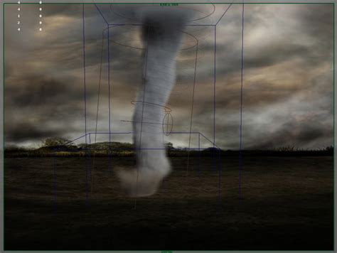 3d simulated animation tornado model