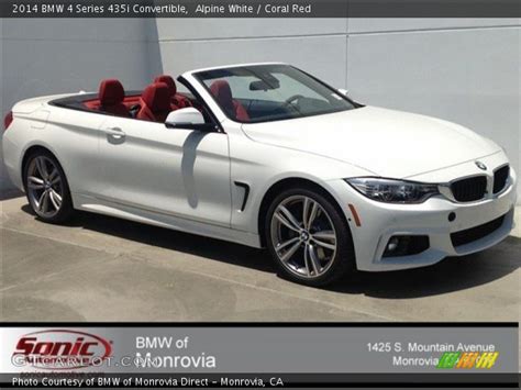 Alpine White - 2014 BMW 4 Series 435i Convertible - Coral Red Interior ...