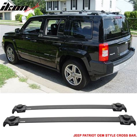 Compatible with 07-15 Jeep Patriot OE Factory Style Roof Rack Cross Bar Black Aluminum - Walmart ...