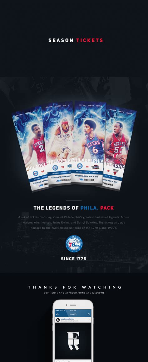 76ers Season Tickets on Behance