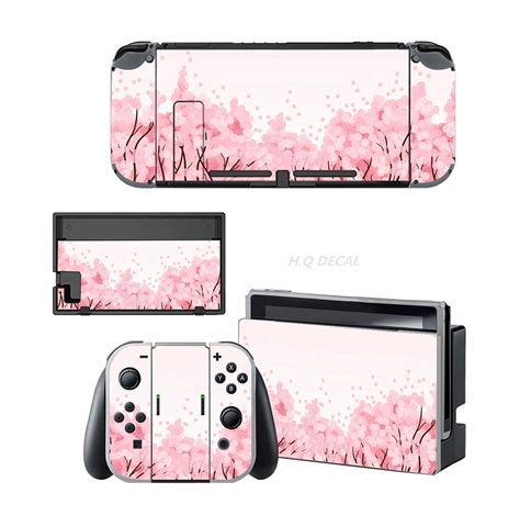 Pink Sakura Nintendo Switch Skin, Pink Nintendo Switch Stickers ...