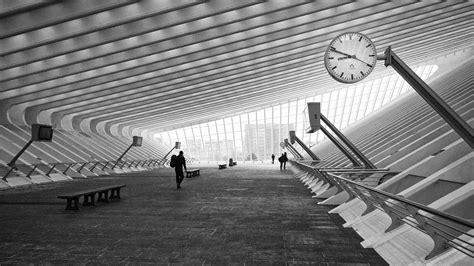 Monochrome Hallway Architecture Wallpaper,HD World Wallpapers,4k Wallpapers,Images,Backgrounds ...