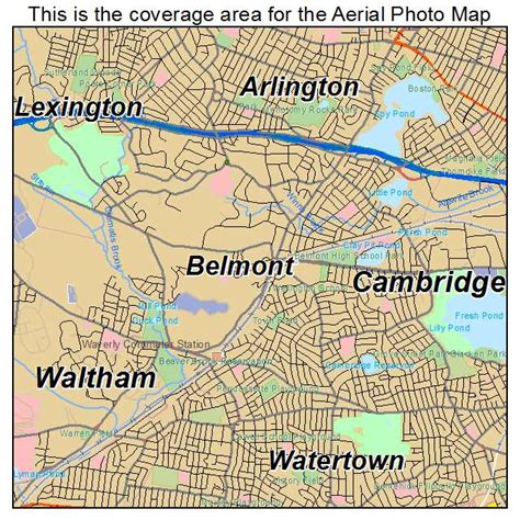 Aerial Photography Map of Belmont, MA Massachusetts