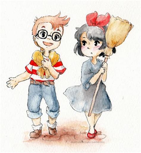 Kiki and Tombo by Marmaladecookie on DeviantArt | Studio ghibli fanart, Ghibli, Studio ghibli movies