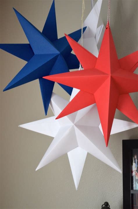 Hanging Paper Star large folded origami by ThePathLessTraveled