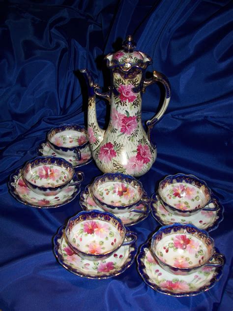 Nippon Chocolate Pot set... Vintage Dishes, Vintage Tea, Vintage Pottery, Tea Pot Set, Pot Sets ...
